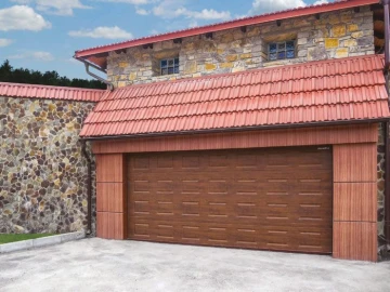 Секционные ворота Венге филенка RSD02